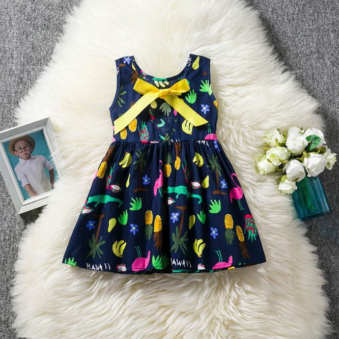 Girls Multi Print Dress