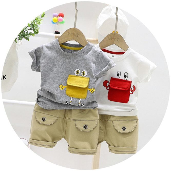 Boys Smiley Pocket 2 Pcs Set - Image 6