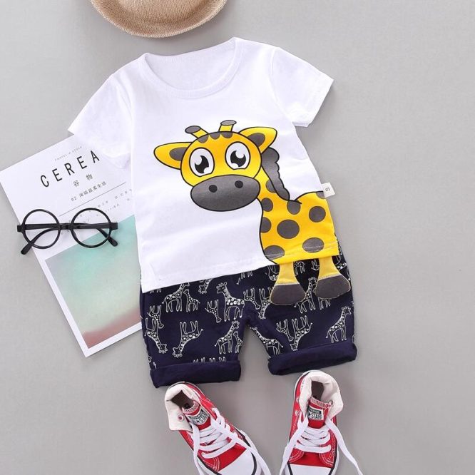 Boys Giraffe Print 2 pcs Set - Image 2