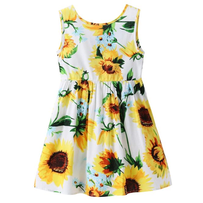 Girls Multi Print Dress - Image 5