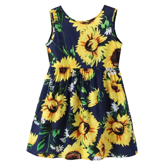 Girls Multi Print Dress - Image 3