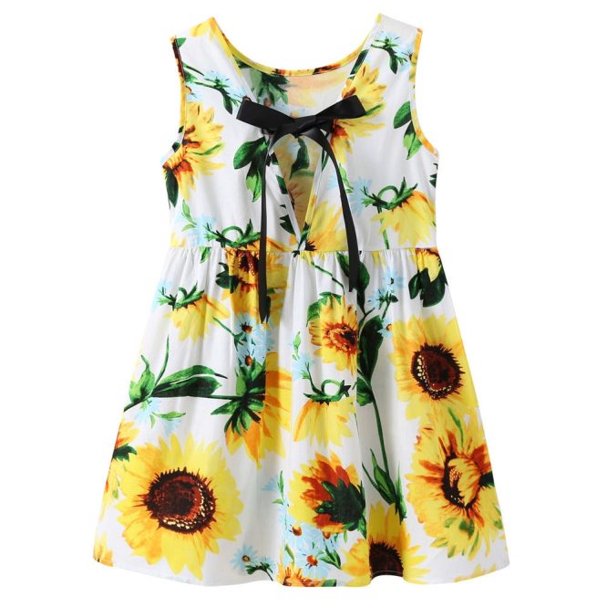 Girls Multi Print Dress - Image 6