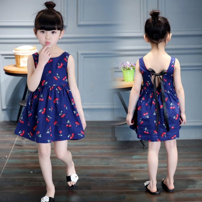 Girls Multi Print Dress - Image 8