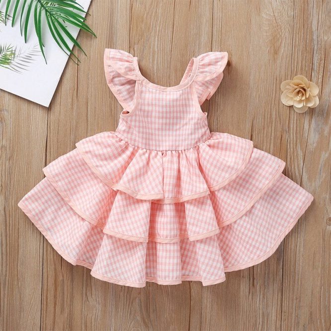 Girls Triple Ruffle Checkered Dress - ONLY 5 LEFT !!! - Image 7