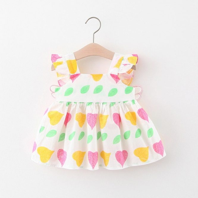 Girls Wing Print Dress + Hat Set - Image 4