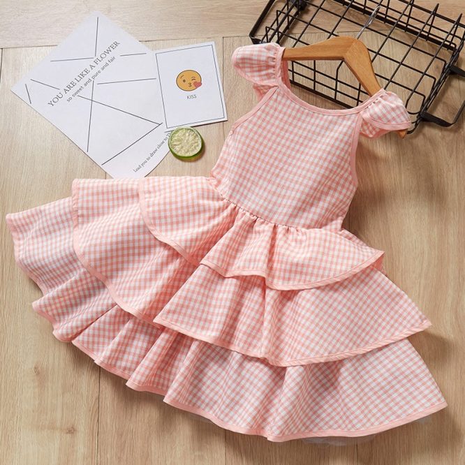 Girls Triple Ruffle Checkered Dress - ONLY 5 LEFT !!! - Image 8