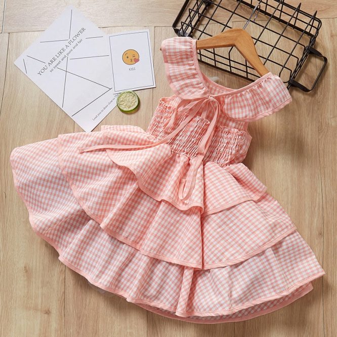Girls Triple Ruffle Checkered Dress - ONLY 5 LEFT !!! - Image 9