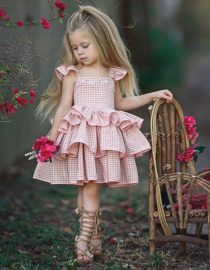 Girls Triple Ruffle Checkered Dress - ONLY 5 LEFT !!!