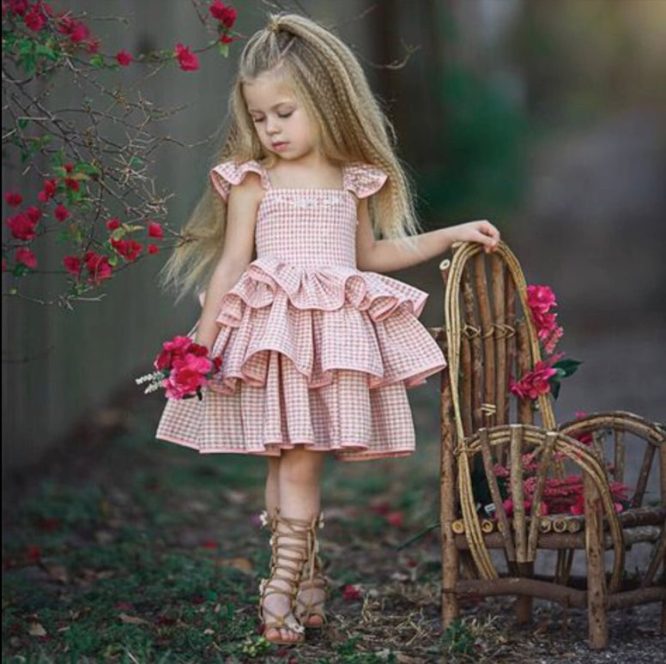 Girls Triple Ruffle Checkered Dress - ONLY 5 LEFT !!!