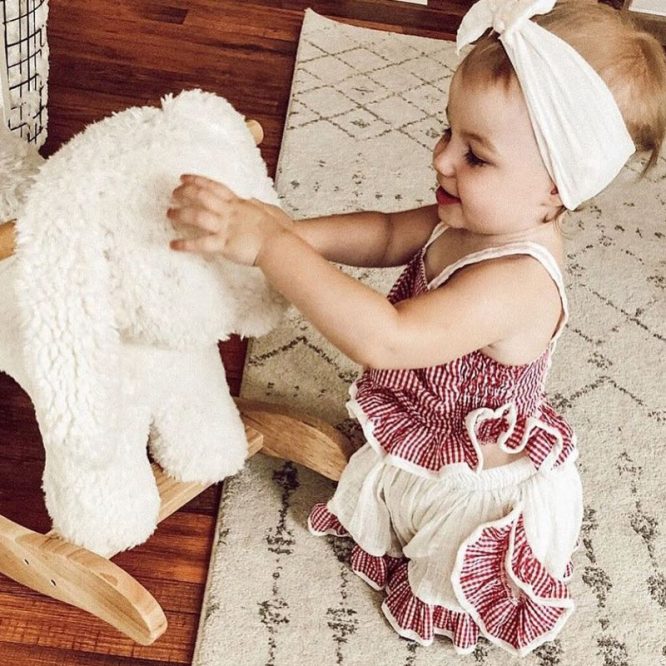 Girls Plaid Spaghetti Strap Top + Skirt 2 Pcs Set - Image 6