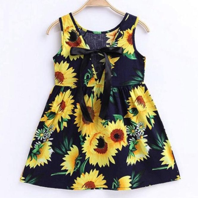 Girls Multi Print Dress - Image 4