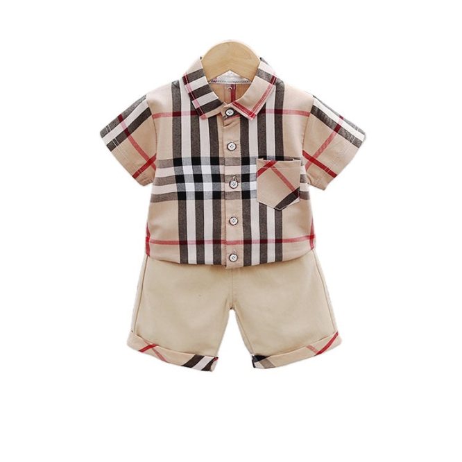 Boys Cotton Vintage Plaid 2 Pcs Set - ONLY 5 LEFT !!! - Image 4