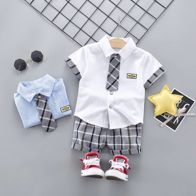 Boys Linen 2 Pcs Set - Image 2