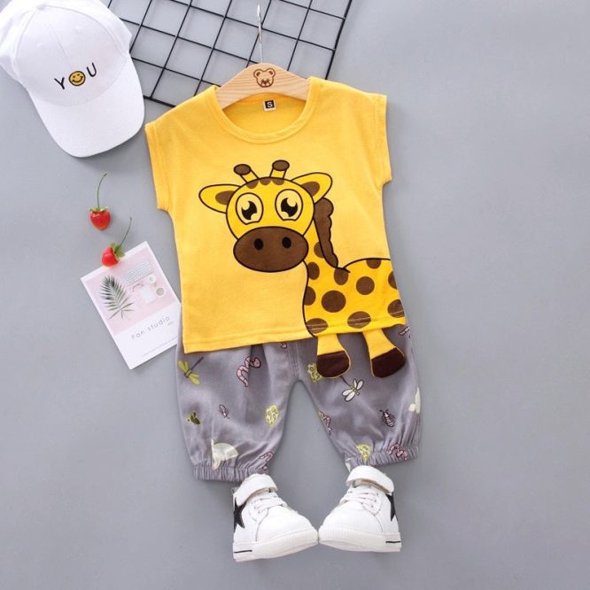 Boys Giraffe Print 2 pcs Set - Image 8
