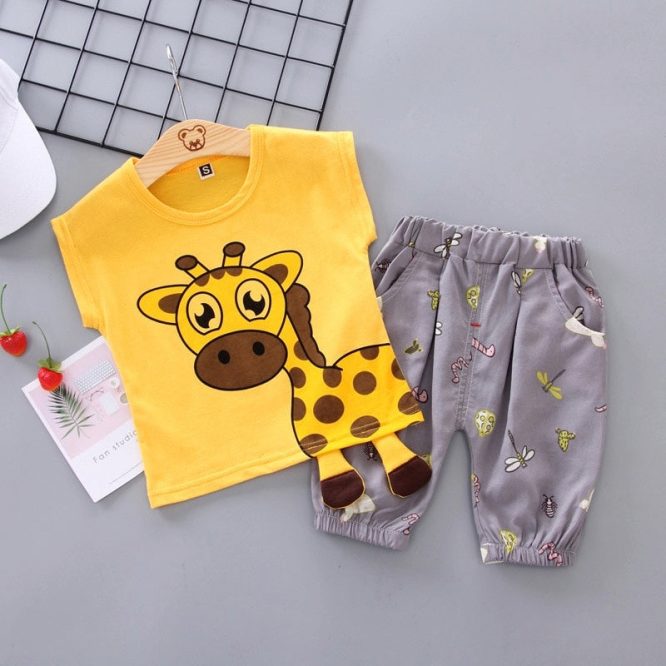 Boys Giraffe Print 2 pcs Set - Image 9