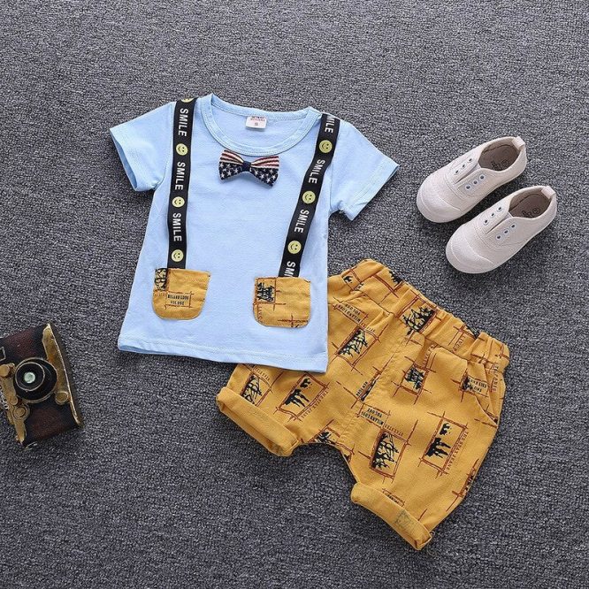 Boys Bowtie And Pockets 2 Pcs Set - Image 4