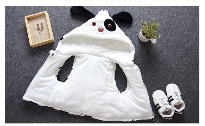 Boys And Girls  Fluffy Cartoon Hooded Vest - Image 10
